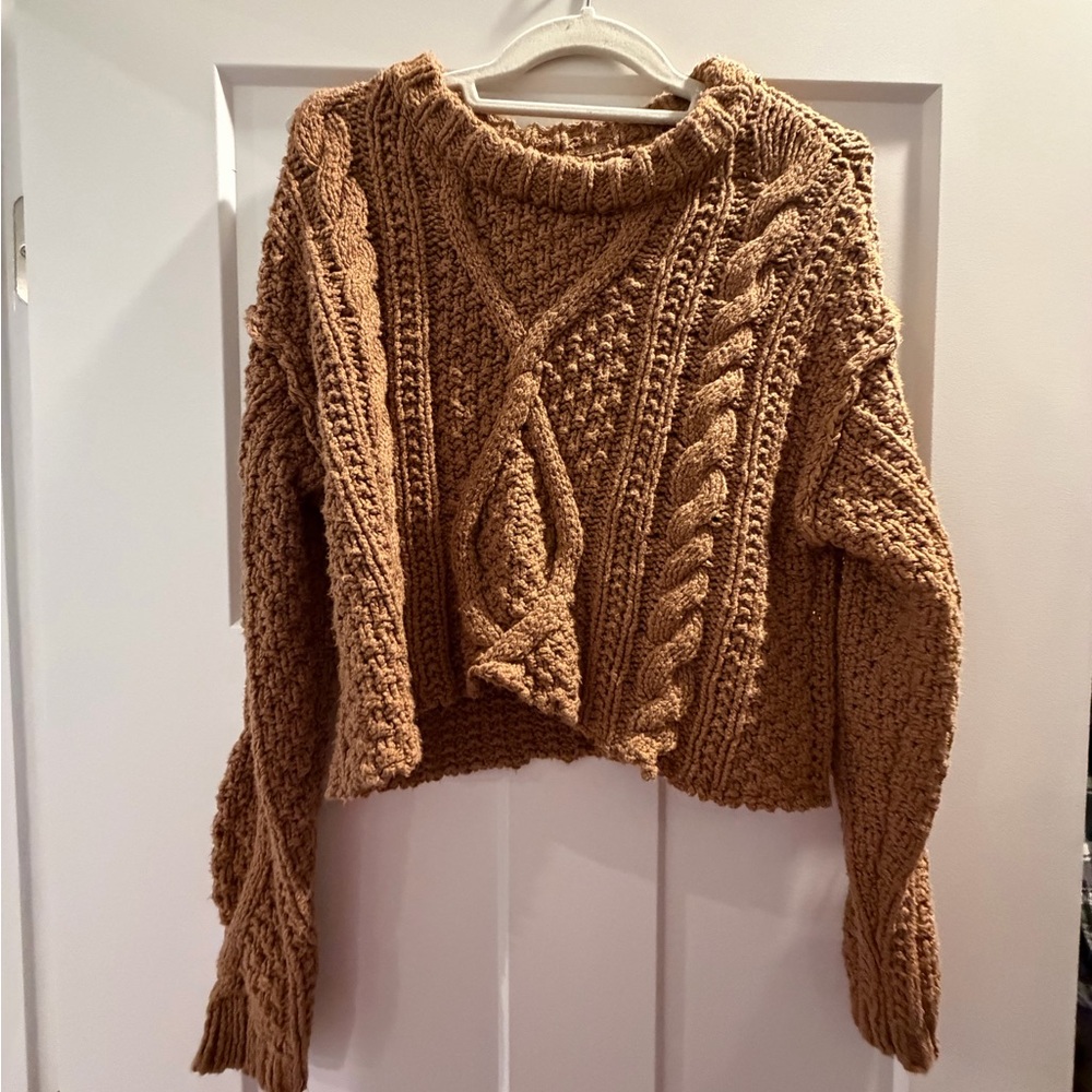 Free people cable knit sweater